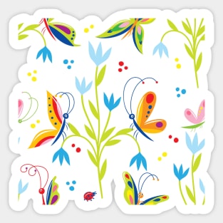 Hang out with Butterflies Sticker